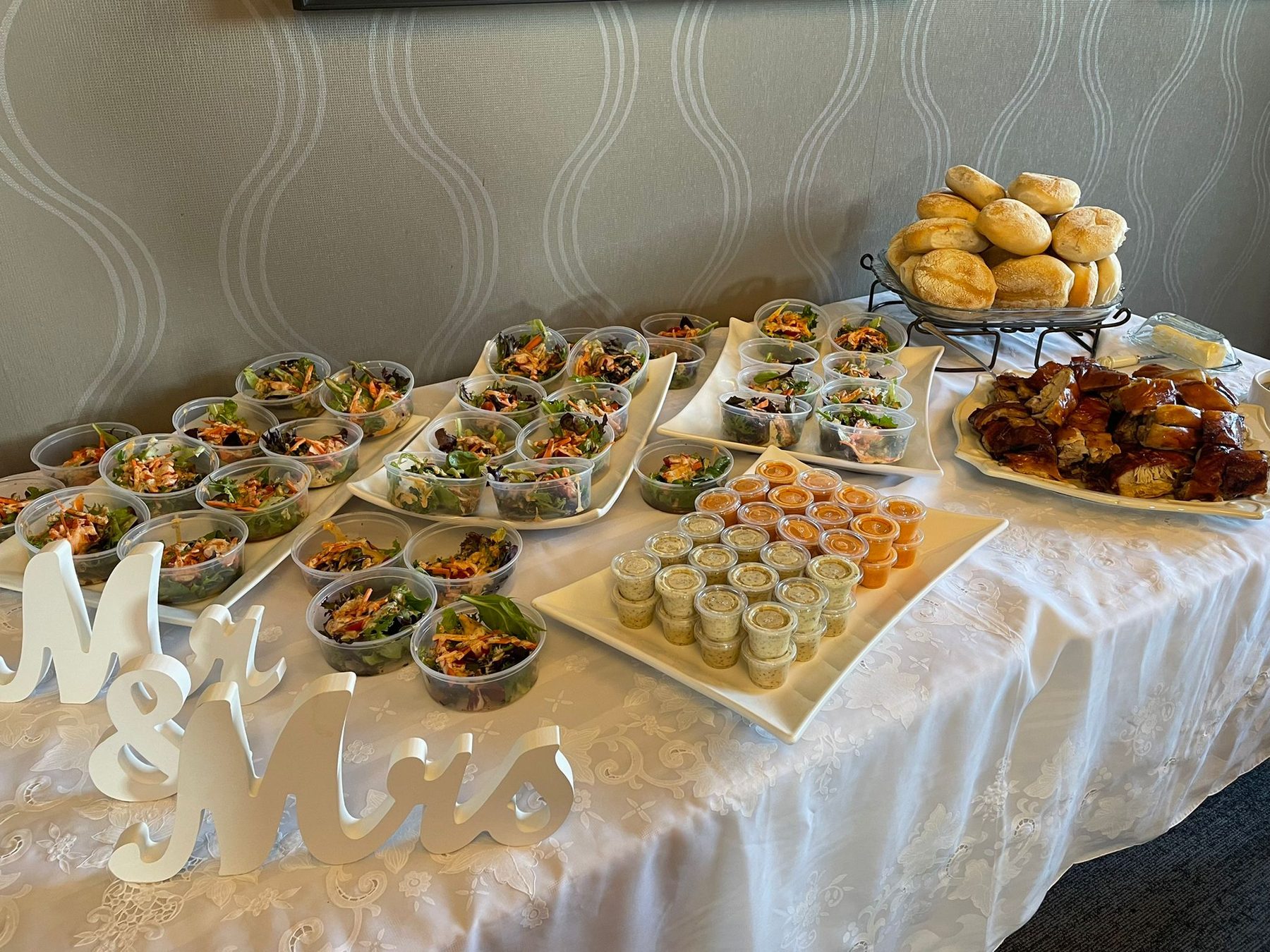 A wedding table catered by Tiffin Box Barrie