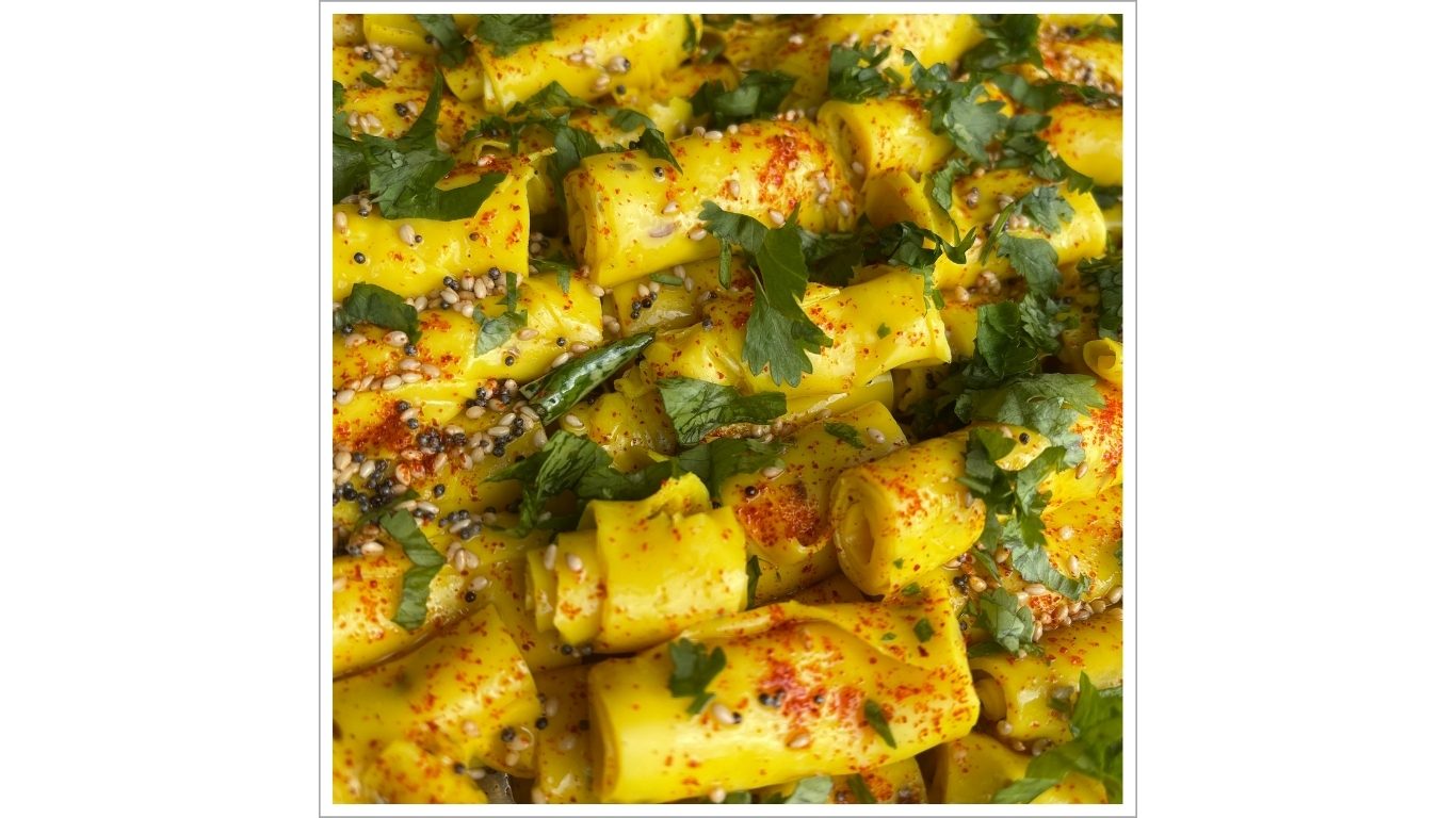 Classic yellow khaman dhokla