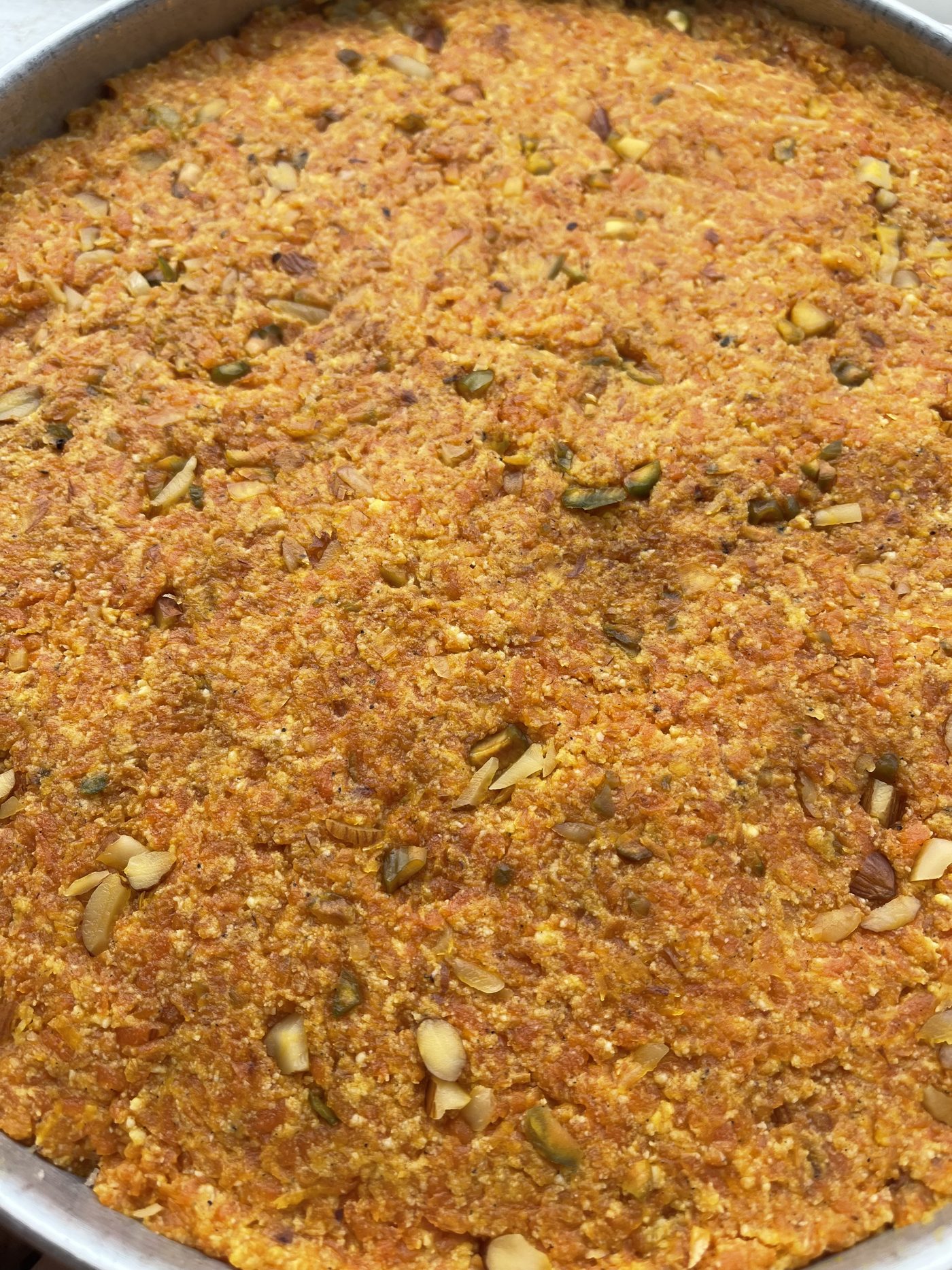 Mohanthal set and cut with pistachio